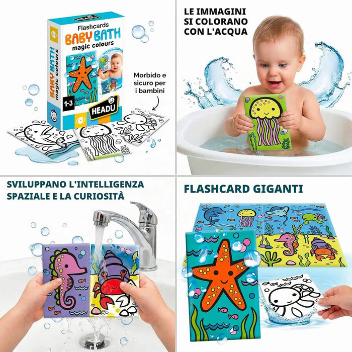 HEADU Flashcards Baby Bath