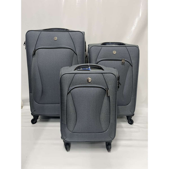 Set 3 Valigie Rigide In Policarbonato Con 8 Ruote – Trolley ORMI Nero, 4 Ruote Doppie