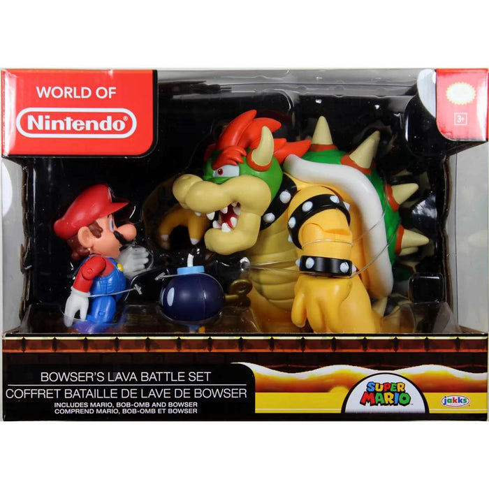 JAKKS PACIFIC Super Mario Vs Bowser Playset - 64512-4L