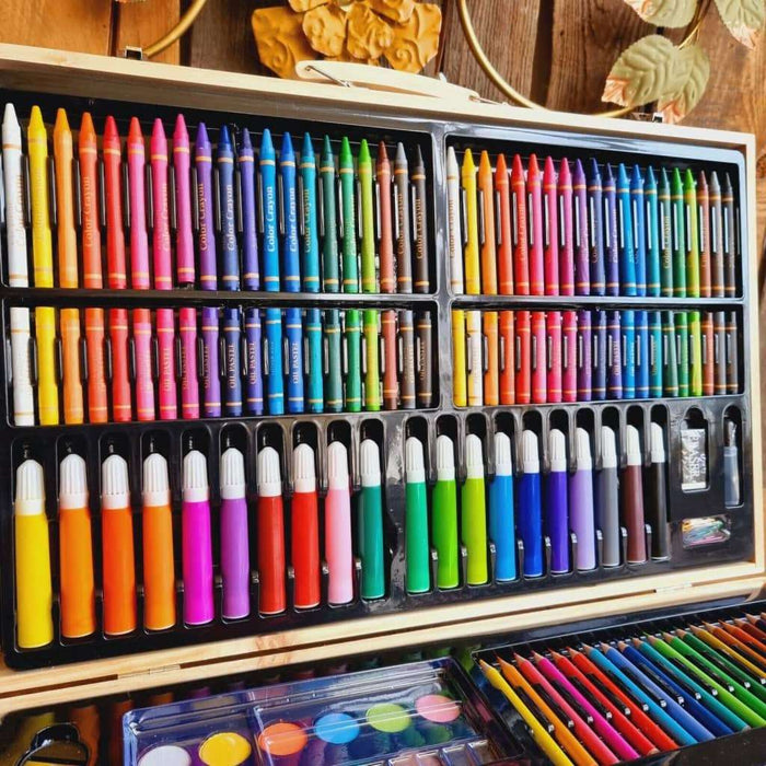 KOOPMAN Set Valigetta In Legno Arte Disegno 112Pz - 114200020