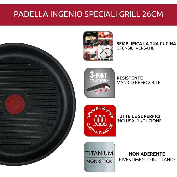 LAGOSTINI Bistecchiera Grill Ingenio 26Cm - 10258930126