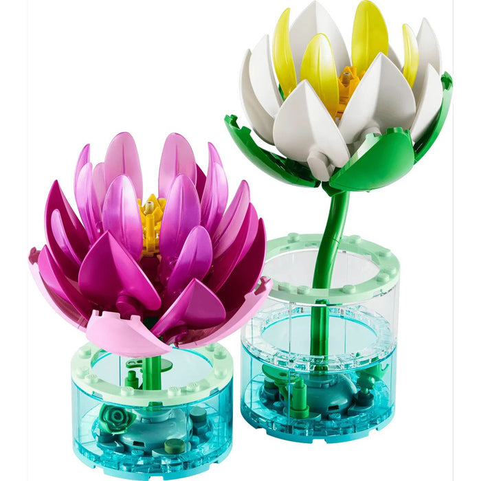 LEGO Ninfee - 11511, Piante Artificiali Con Fiori Finti In 2 Vasi, Decorazione Camera Da Letto, Regalo Bambini 9+