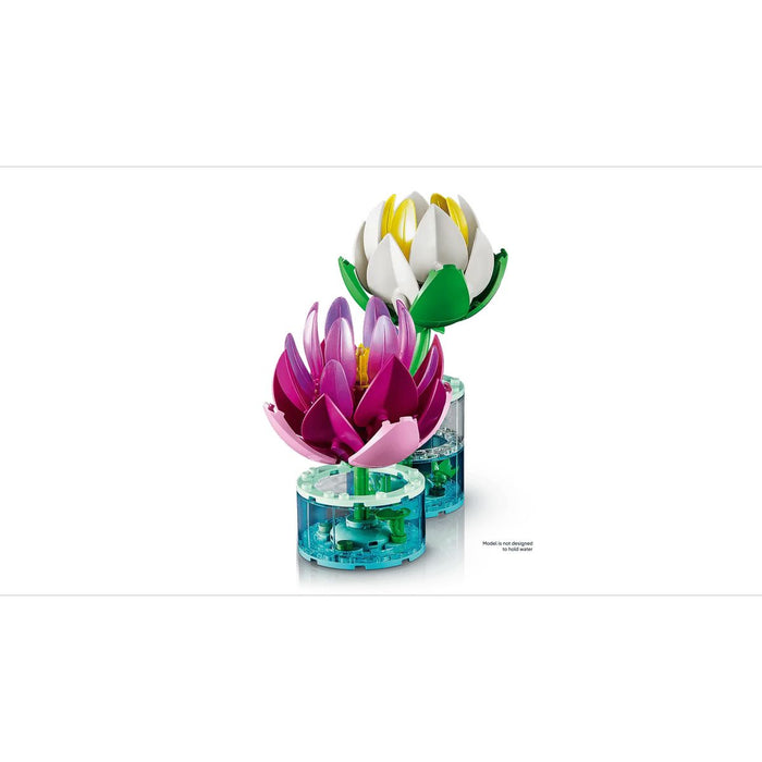 LEGO Ninfee - 11511, Piante Artificiali Con Fiori Finti In 2 Vasi, Decorazione Camera Da Letto, Regalo Bambini 9+