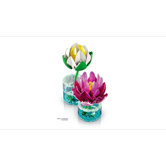 LEGO Ninfee - 11511, Piante Artificiali Con Fiori Finti In 2 Vasi, Decorazione Camera Da Letto, Regalo Bambini 9+