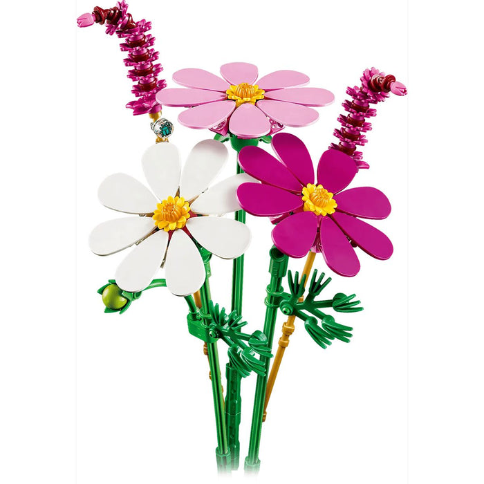 LEGO Fiori Di Cosmos - 11514, Bouquet Fiori Finti Con 3 Cosmos Artificiali E 2 Steli Di Penniseto, Regalo Bambini 9+