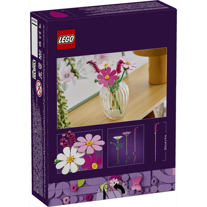 LEGO Fiori Di Cosmos - 11514, Bouquet Fiori Finti Con 3 Cosmos Artificiali E 2 Steli Di Penniseto, Regalo Bambini 9+