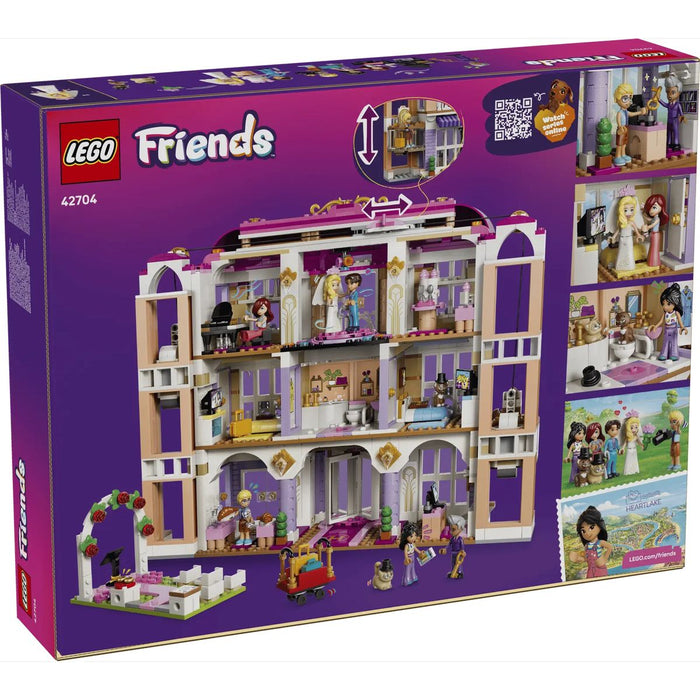 LEGO Grand Hotel Di Heartlake City - 42704, Giocattolo Con 6 Mini Bamboline, 2 Animali E Accessori, Regalo Bambine 9+