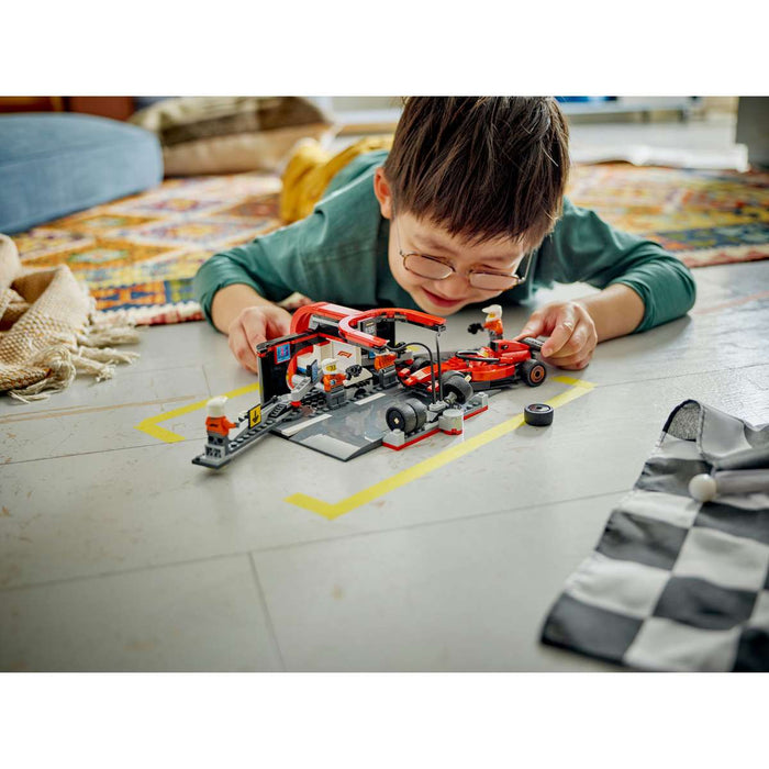 LEGO Pitstop E Meccanici Con Monoposto Ferrari F1® - 60443