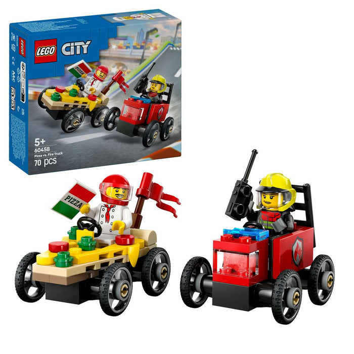 LEGO Pack Veicoli Corsa Pizzaiolo Vs Pompiere - 60458