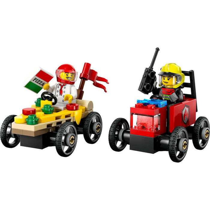 LEGO Pack Veicoli Corsa Pizzaiolo Vs Pompiere - 60458