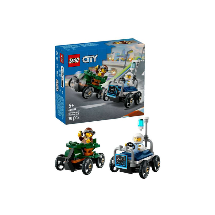 LEGO Pack Veicoli Da Corsa Aereo Contro Letto D' Ospedale - 60459