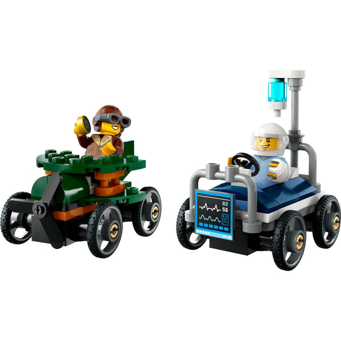 LEGO Pack Veicoli Da Corsa Aereo Contro Letto D' Ospedale - 60459