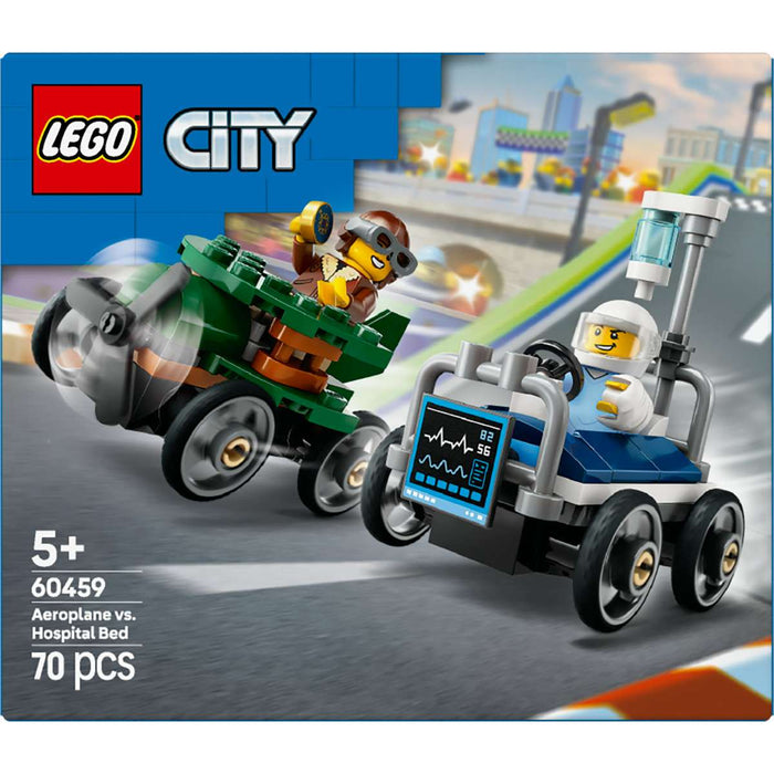 LEGO Pack Veicoli Da Corsa Aereo Contro Letto D' Ospedale - 60459