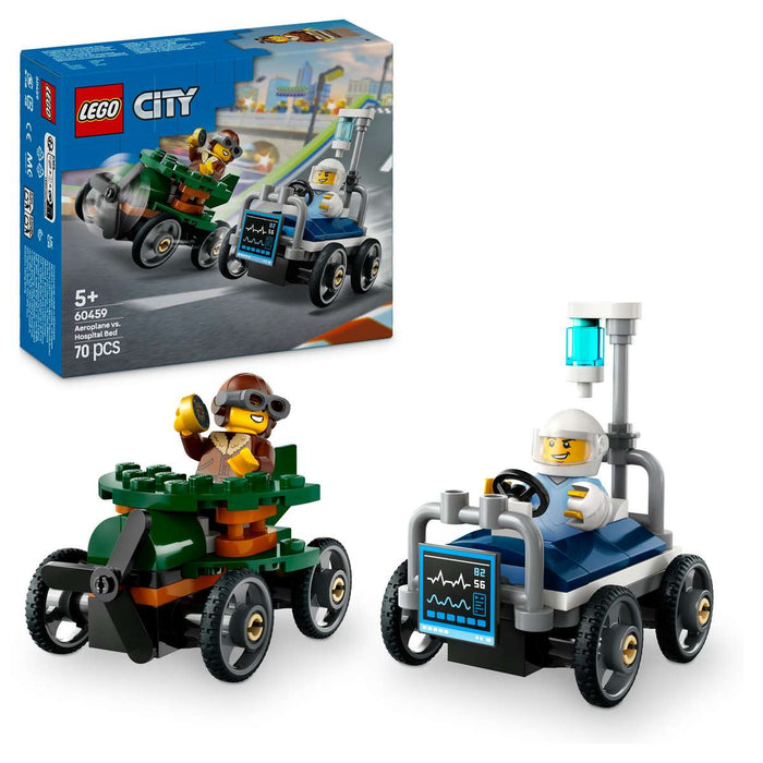 LEGO Pack Veicoli Da Corsa Aereo Contro Letto D' Ospedale - 60459