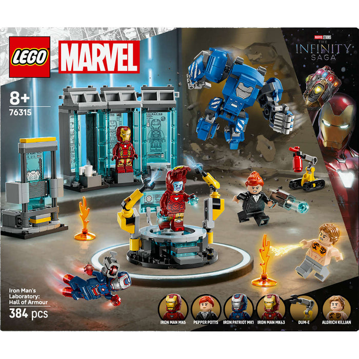 lego marvel avengers sala delle armature lego