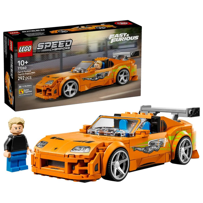 LEGO The Fast And The Furious Toyota Supra Mk4 - 77260, Macchina Giocattolo Con Minifigure, Regalo Stem Da 10+