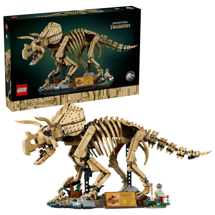 LEGO Fossili Di Dinosauro: Triceratopo - 77985, Kit Modellismo Per Adulti Con Minifigure, Idea Regalo Per Fan
