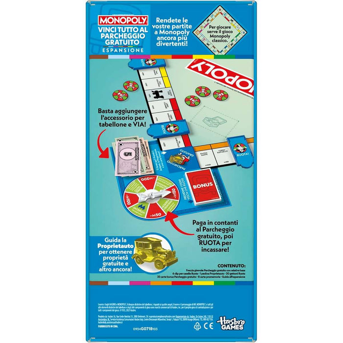 HASBRO Espansione Monopoly Vinci Tutto Al Parcheggio Gratuito - G0718103