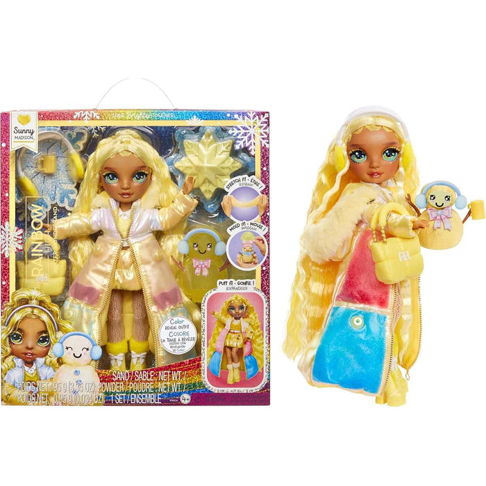 MGA Bambola Rainbow High Winter Wonderland Sunny Yellow - 120858-EUC