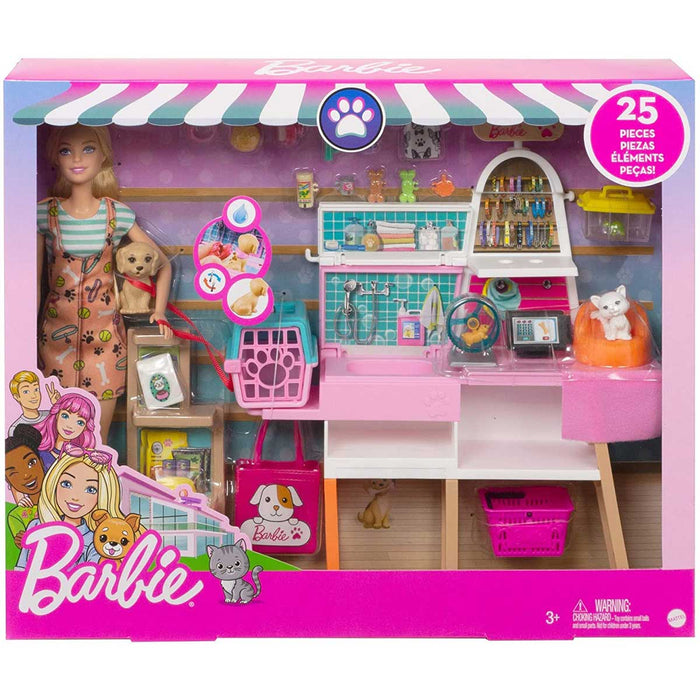 MATTEL Barbie Playset Negozio Degli Animali Con Bambola - GRG90