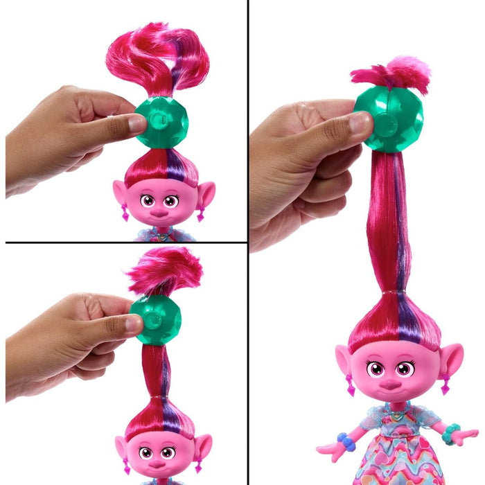 MATTEL Trolls Regina Poppy Magiche Acconciature - HNF16