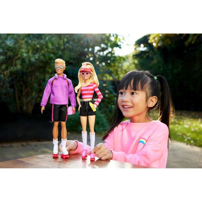 MATTEL Barbie E Ken Sui Pattini A Rotelle - HXK90