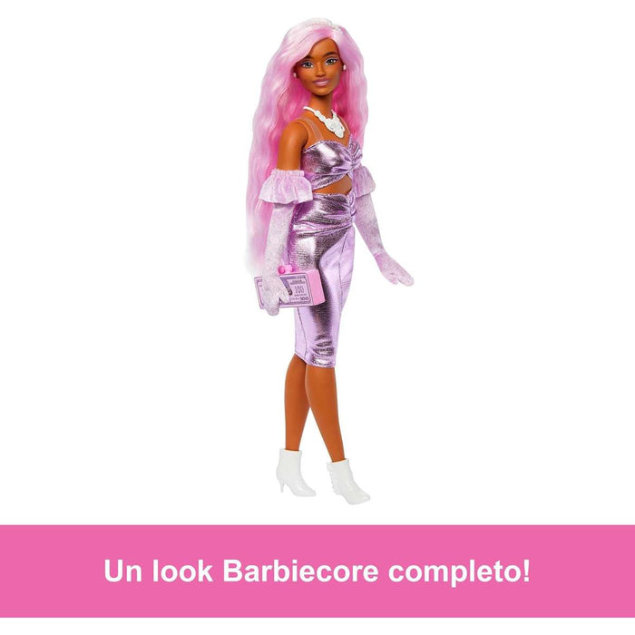 MATTEL Barbie Fashionista Deluxe Pink Hair - HYV25