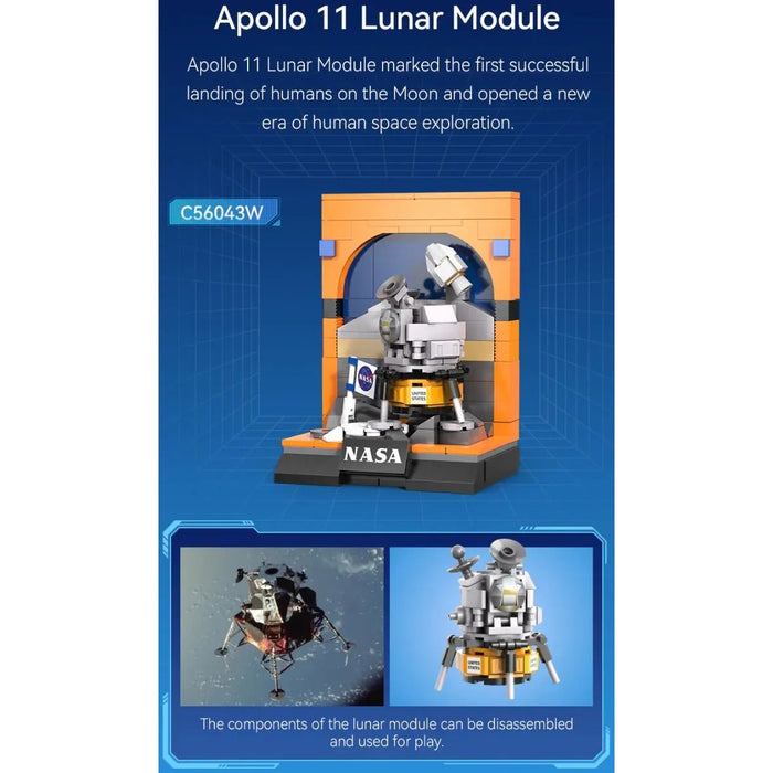 CADA Modulo Lunare Apollo 11 - Set Costruzione - Nasa Space - 206 Pezzi