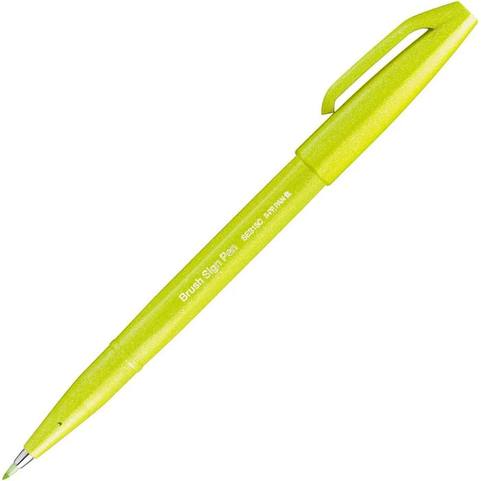 PENTEL Pennarello Sign Pen Brush Lime Green
