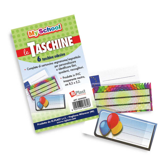 RIPLAST Tasche Adesive Assortite - Confezione 6 Pezzi - 62060800