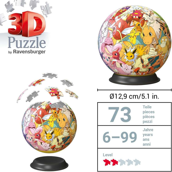 RAVENSBURGER 3D Puzzle Ball Pokemon - 11595