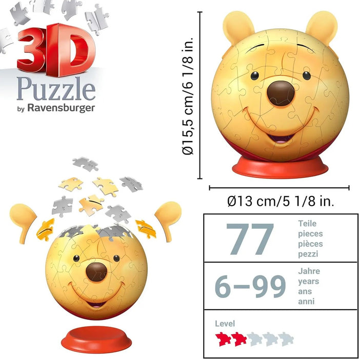 RAVENSBURGER Winnie Pooh Con Orecchie Puzzle 3D