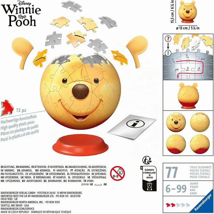 RAVENSBURGER Winnie Pooh Con Orecchie Puzzle 3D