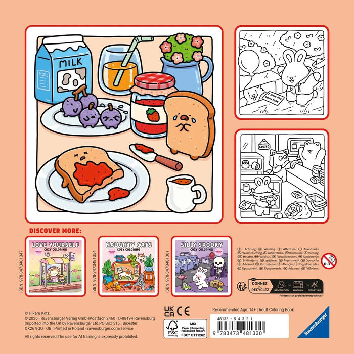 RAVENSBURGER Cozy Coloring Book Silly Crimes