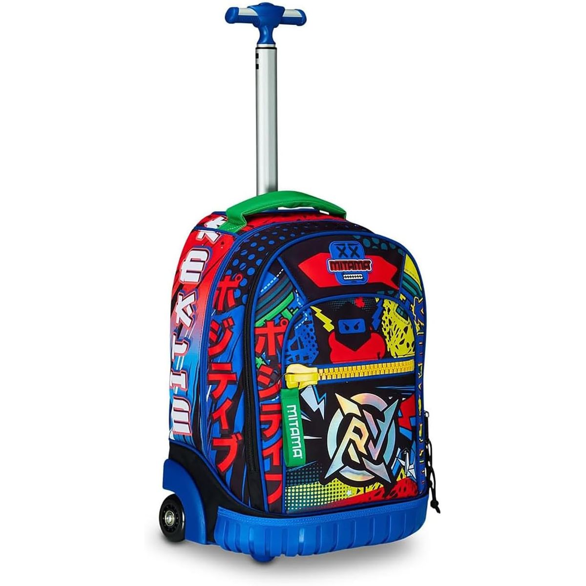 Cartable Trolley Mitama 'Funny Moments' - Double Compartiment Violet Et Noir - Pour école Primaire Et Loisirs - 33L - 5