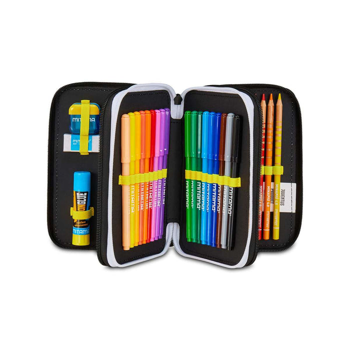 Astuccio Juventus Seven 3 Zip - Kit Cancelleria Ufficiale 2021/2022, Nero - Foto 9