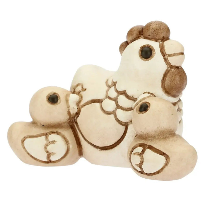 THUN Gallina Con Pulcini Presepe Classico In Ceramica