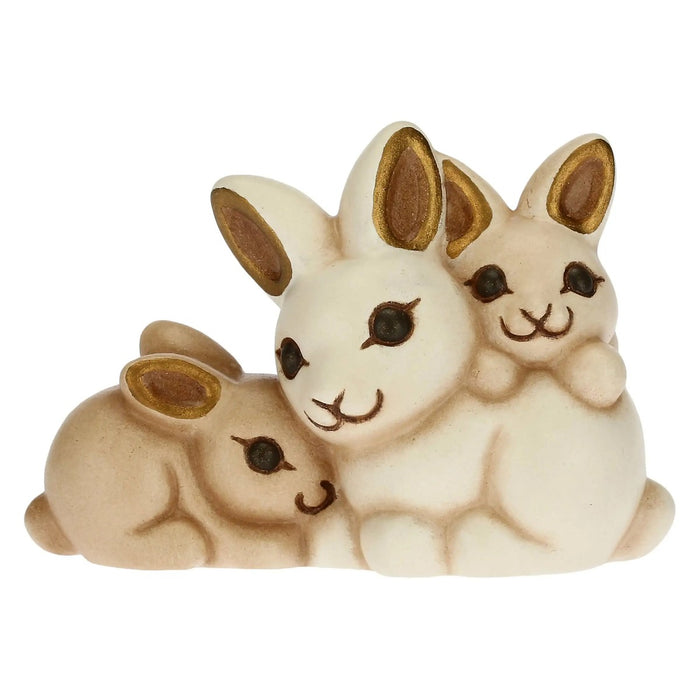 THUN Gruppo Di Conigli Presepe Classico In Ceramica