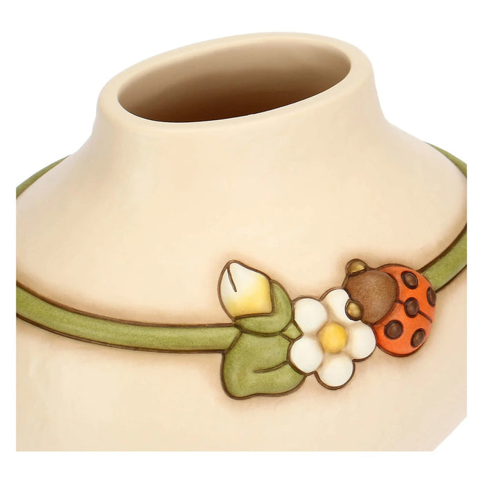 THUN Vaso In Ceramica Con Coccinella Country Bloom Medio