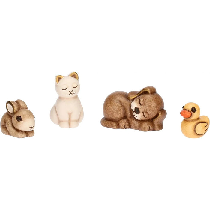 THUN Set Animali In Ceramica Dell'Aia Presepe Classico