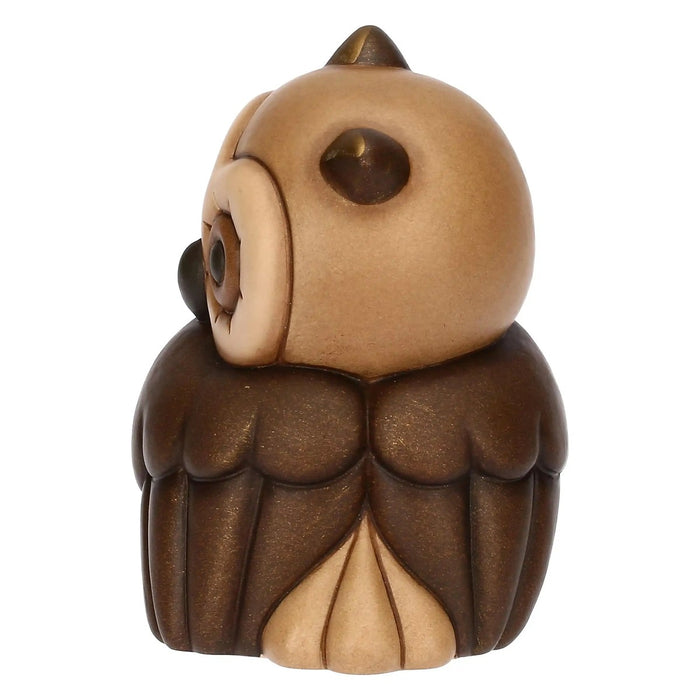 THUN Gufo Lucky Con Cuore In Ceramica Medio