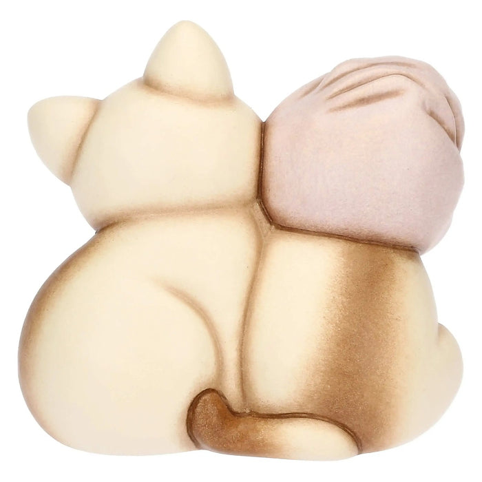 THUN Coppia Gatti Siamesi In Ceramica Piccoli