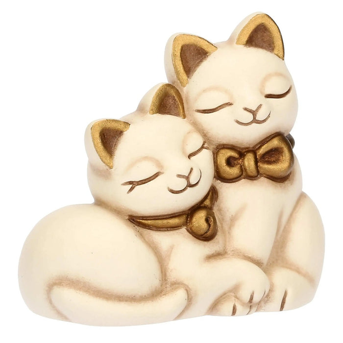 THUN Coppia Gatti In Ceramica