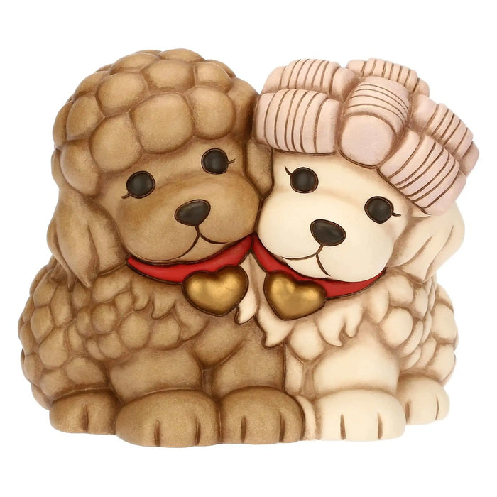 THUN Coppia Cani Barboncini In Ceramica