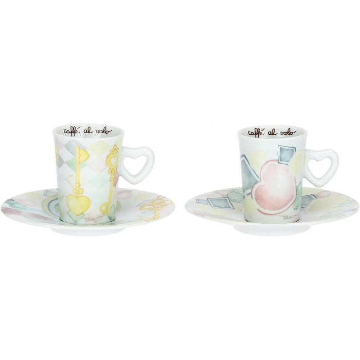THUN Set 2 Tazzine Espresso Porcellana Incanto Di Primavera