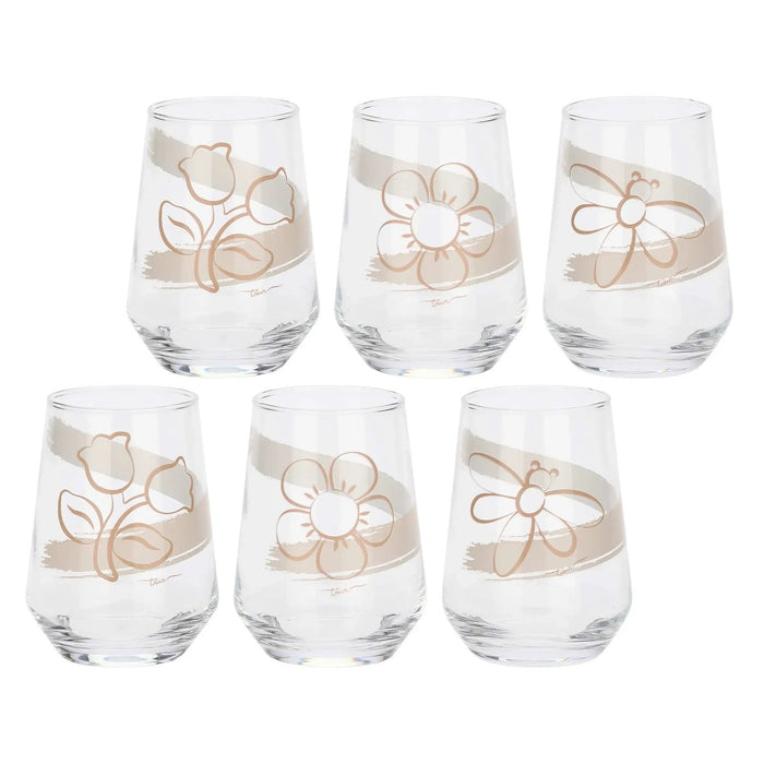 THUN Set 6 Bicchieri In Vetro Elegance