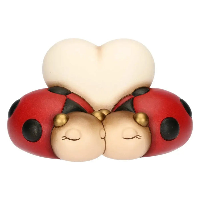 THUN Coppia Coccinelle Con Cuore In Ceramica