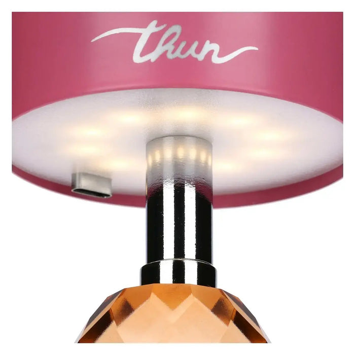 THUN Lampada Ricaricabile Mini In Cristallo Arancione