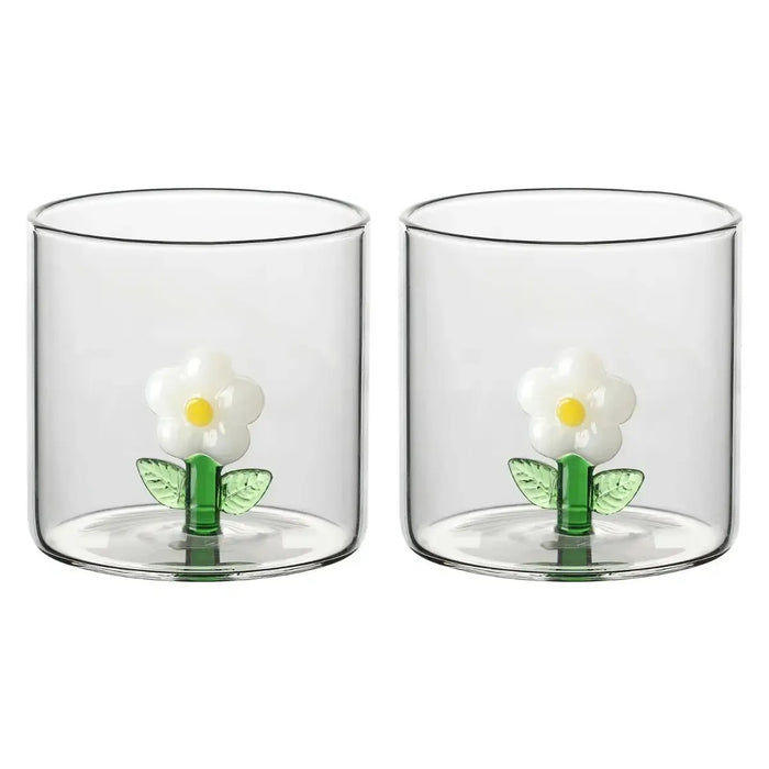 THUN Set 2 Bicchieri In Vetro Borosilicato Margherita