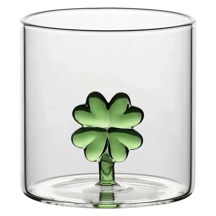 THUN Set 2 Bicchieri In Vetro Borosilicato Quadrifoglio